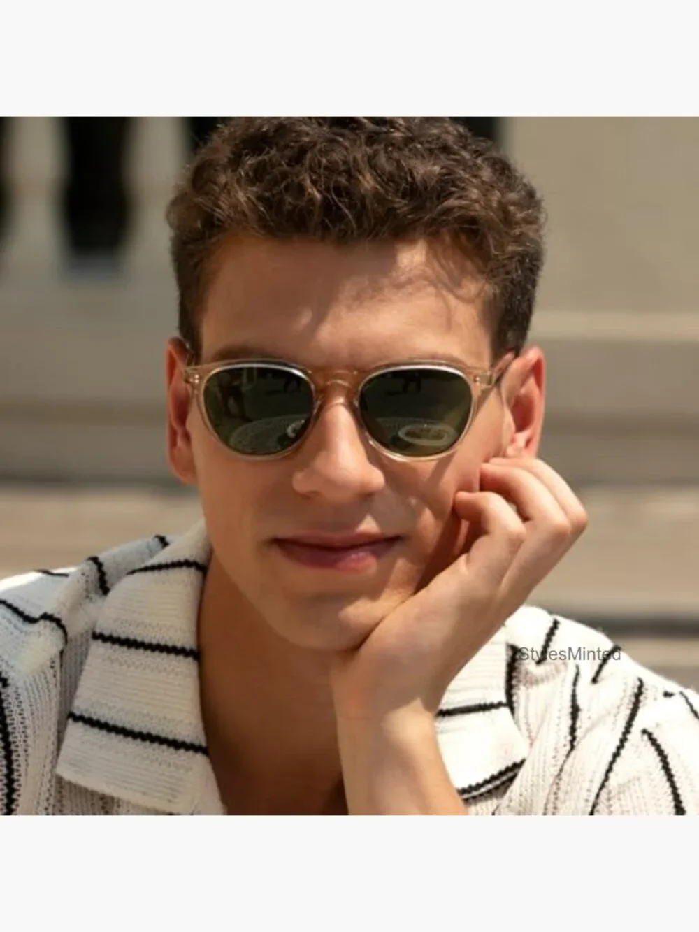 Polarized Acetate Sunglasses for Men Retro Square Sun Glasses Trendy